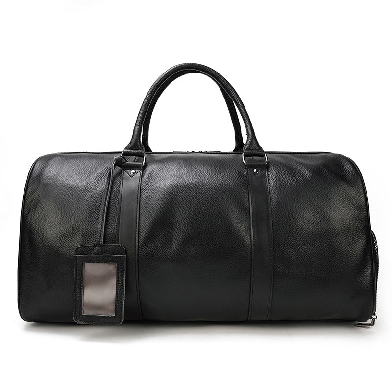 Handmade Full Grain Leather Carry-on Bag, Vintage Men's Travel Duffle & Gym Bag
