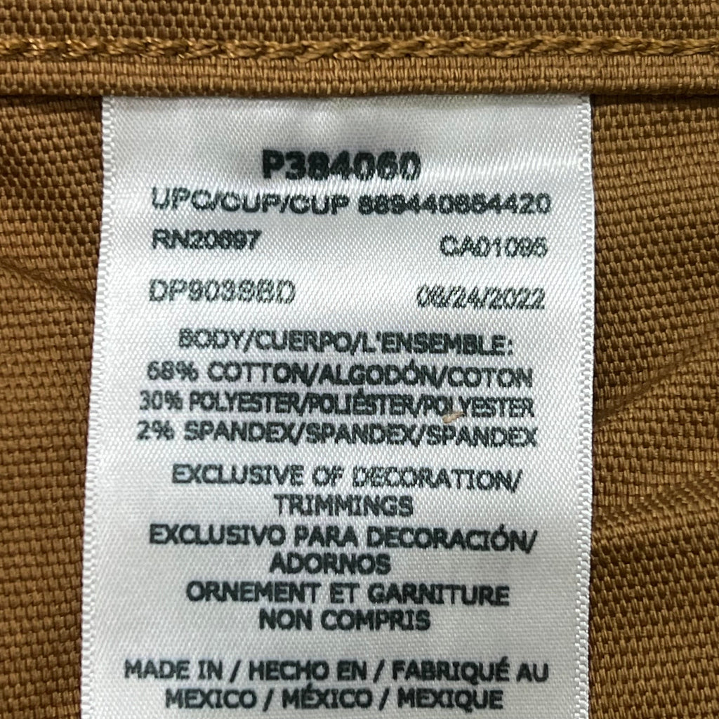 DICKIES Flex Regular Fit Double Knee Pant Men's Sz 36X34 Stonewashed Brown Duck