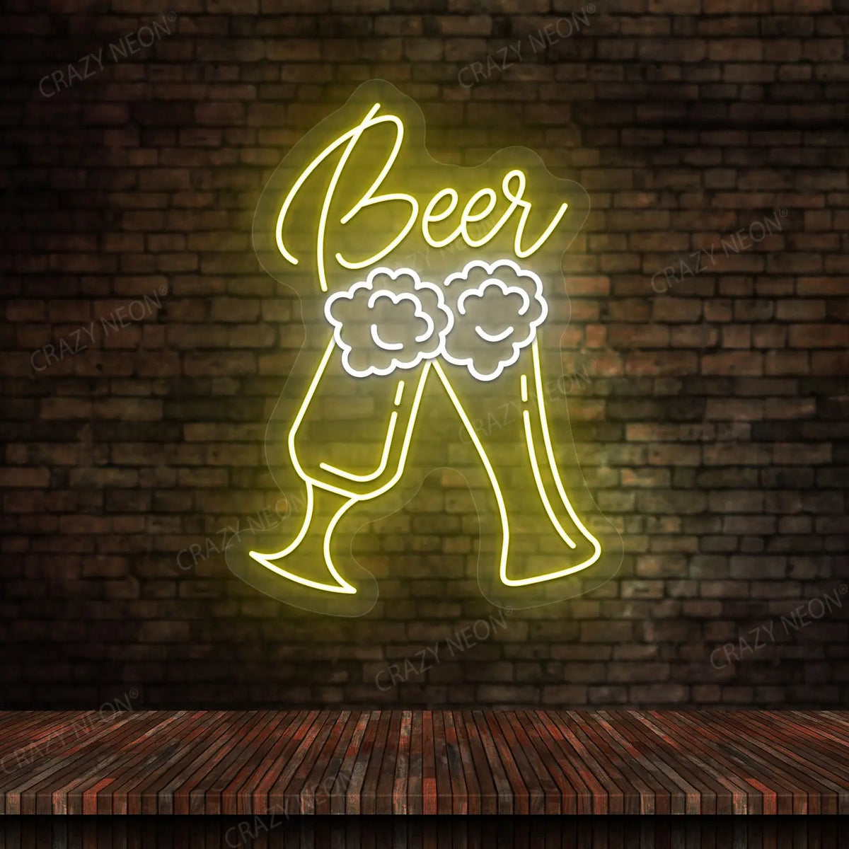 Beer Glass Multicolor Neon Sign