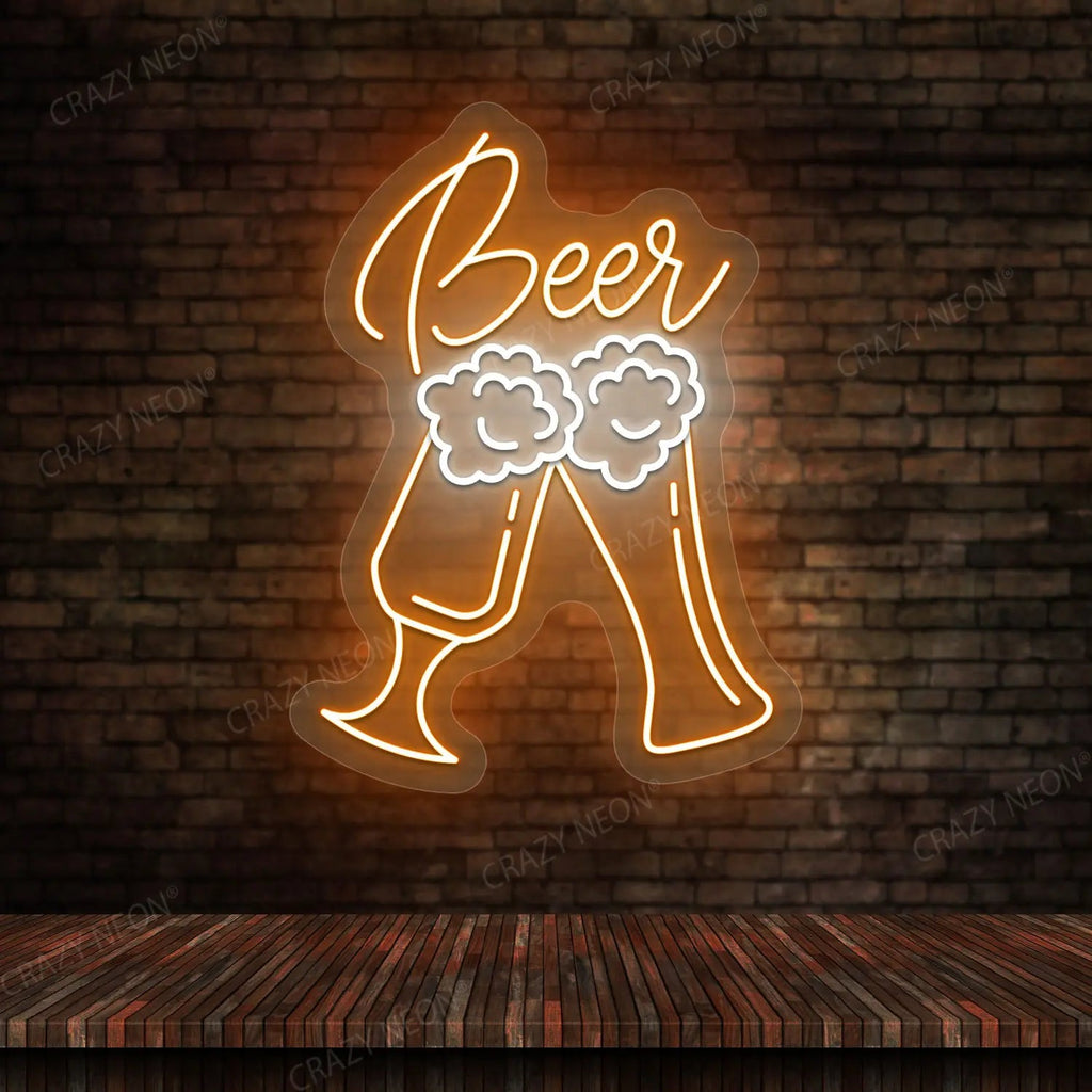 Beer Glass Multicolor Neon Sign