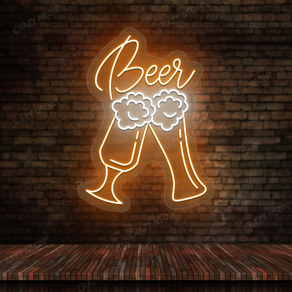 Beer Glass Multicolor Neon Sign