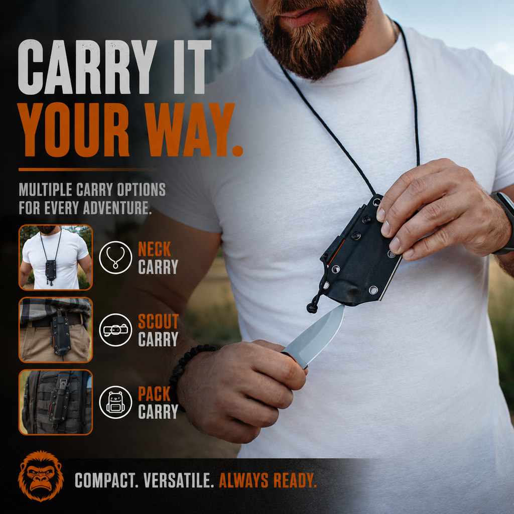 "THE REDLINE" FULL TANG SURVIVAL NECK KNIFE WITH G10 HANDLE