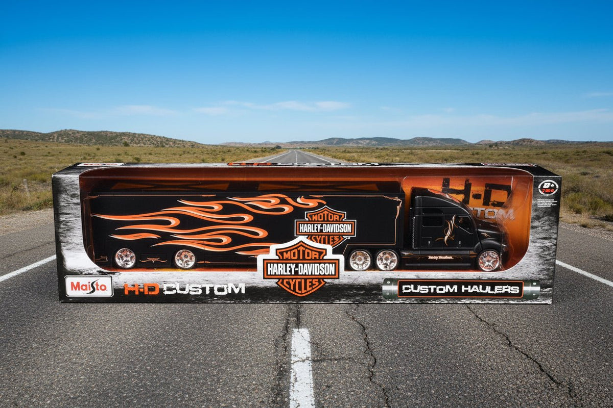 Harley Davidson Custom Hauler Trailer Black "Custom Haulers" Series 1/64 Diecast Model by Maisto  free shipping USA