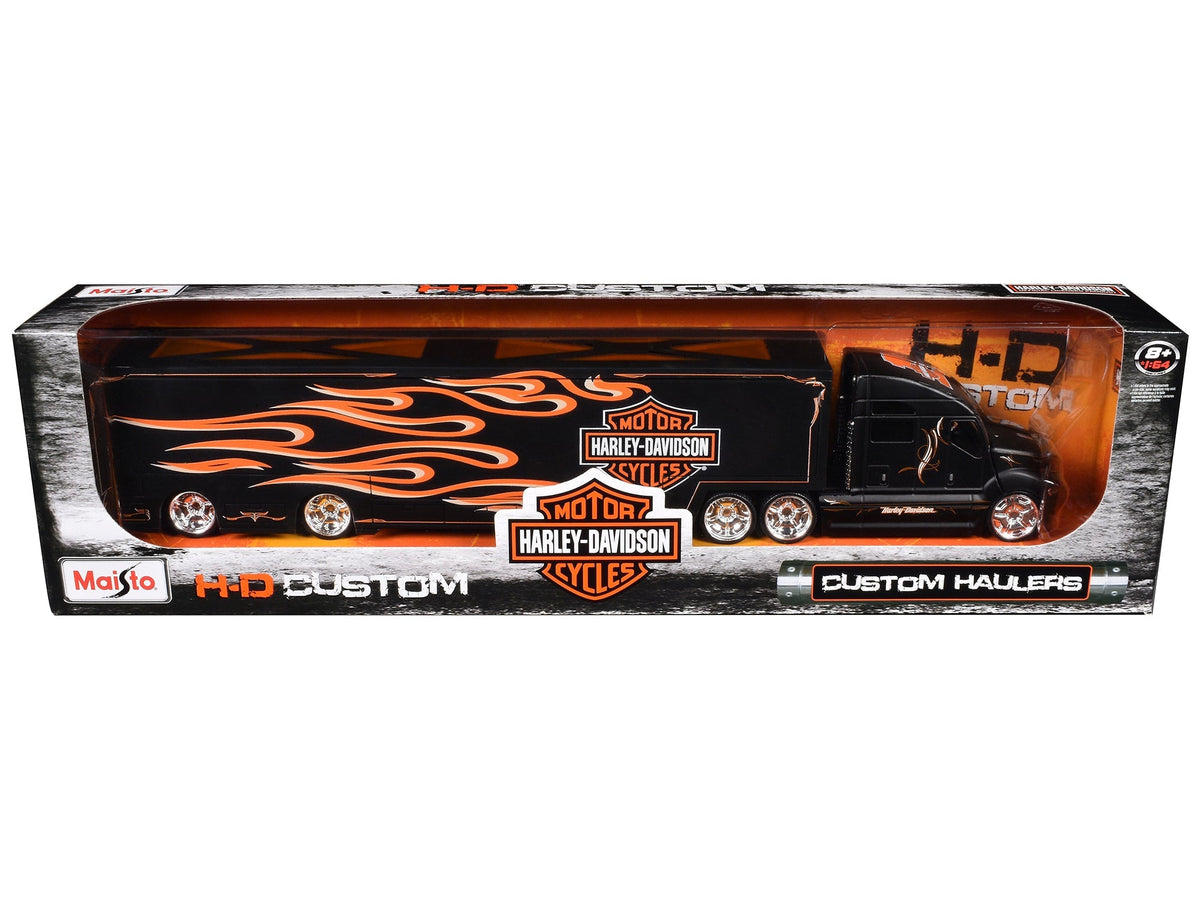 Harley Davidson Custom Hauler Trailer Black "Custom Haulers" Series 1/64 Diecast Model by Maisto  free shipping USA